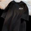 4XL Мужская Модная Свободная Американская Винтажная Футболка с Принтом Букв NAET, Короткий Рукав, Круглый Вырез, Универсальная Трендовая Одежда для Пары