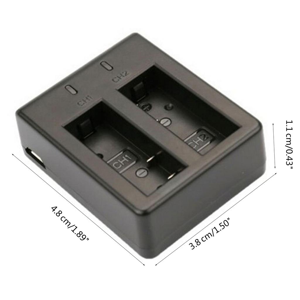 Battery Charger for EKEN SJ4000/H9R Waterproof Camera with Double Slot Battery Charger and Mounting Bracket Charging HUb