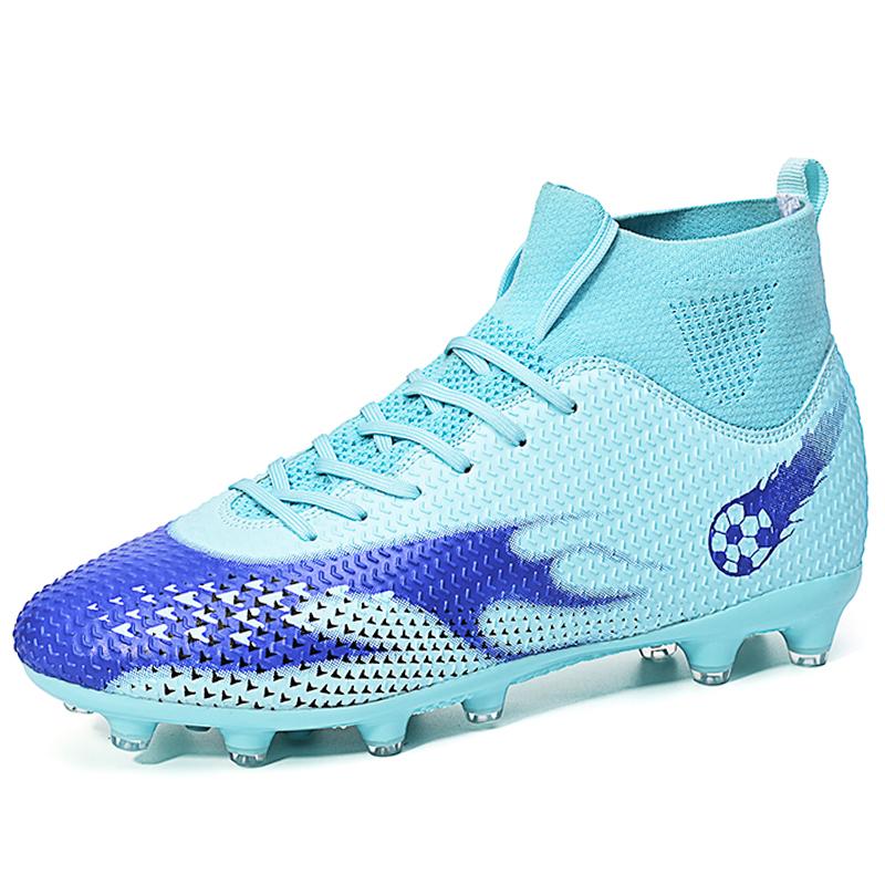 Мужские футбольные бутсы с высокими носками 33-45, молодежная спортивная обувь, футбольные тренировочные кроссовки, детские футбольные бутсы для художественного макияжа, газона