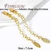 Позолоченные 18K удлинители-цепочки с застежками-карабинами для изготовления ювелирных изделий, Соединители для браслетов, Аксессуары DIY