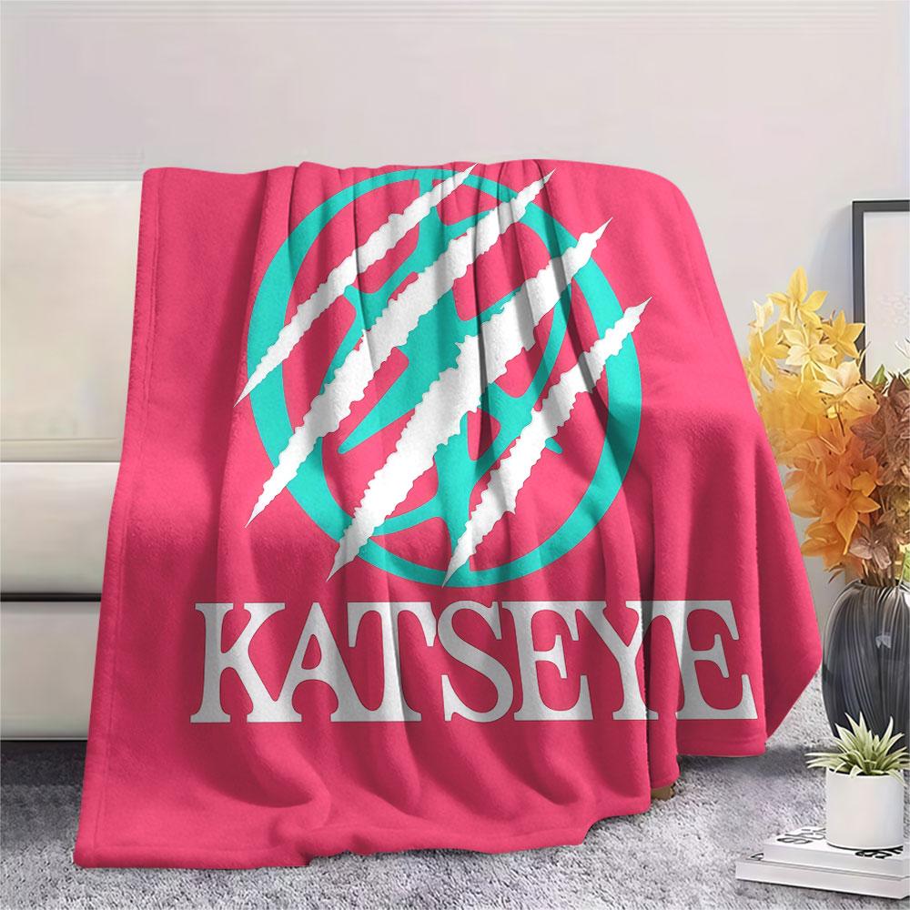 KATSEYE Printed Flannel Blanket, soft throw for bedroom sofa, washable, Christmas present, great gift.