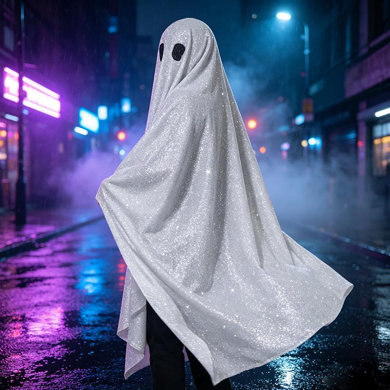 Halloween Cape Children Adult Vampire Clothes White Ghost Pullover Funny Game cos Clothing