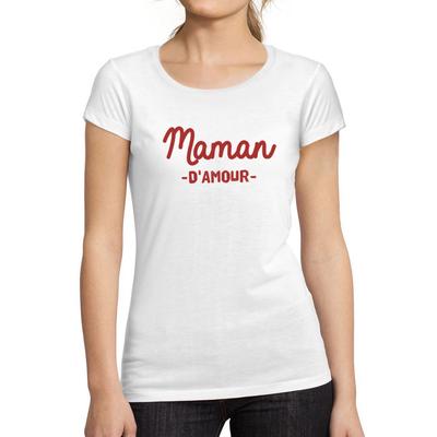 Футболка Femme Graphique Maman D Amour Imprime des Lettres