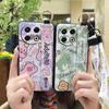 Cute Waterproof Phone Case For Tecno Spark30 Pro 4G/KL7 Wristband Phone Holder Lanyard Back Cover Anti-knock Ring