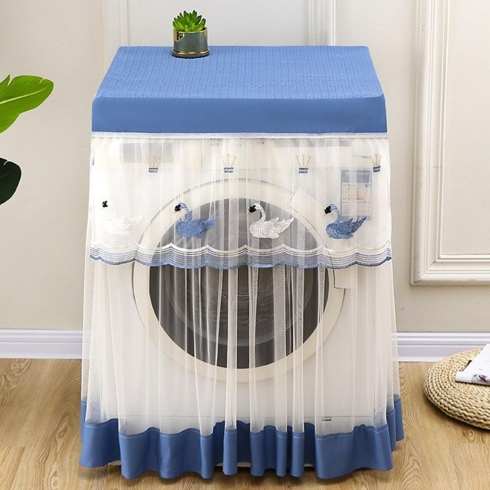 Lace Embroidery Washing Machine Protective Cover Universal Rectangle Dust-proof Cover Kitchen