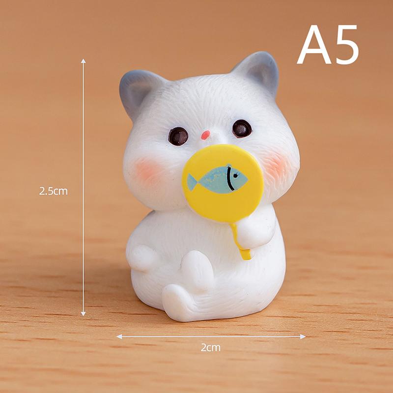 Статуэтки Миниатюры Мультфильм Милый Кот Котенок Животные Микро Пейзаж Украшения Для Украшения Дома Декор Для Комнаты Аксессуары