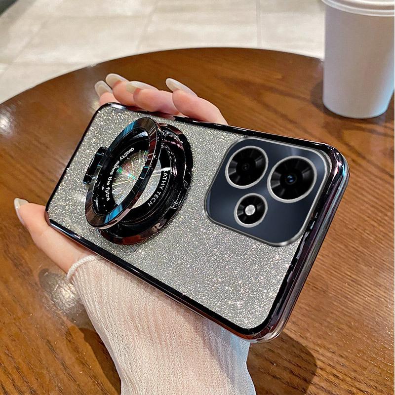 Совместимо с: гальванизированный чехол-накладка с блестками для Transsion HOT40, подставка для SPARK GO 2026, противоударный защитный чехол для NOTE30