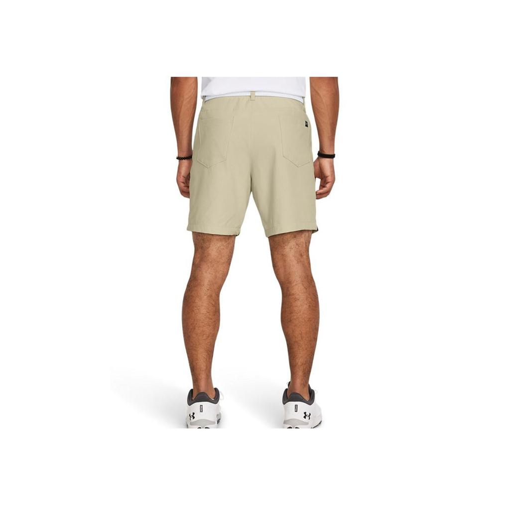 Under Armour Drive Deuces Однотонные Повседневные Удобные Прямые Шорты для Тренировок по Гольфу Средняя Посадка Спортивные Шорты Мужские Пыльно-Розовый Серый 1383157-273