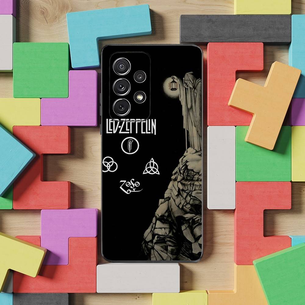 Hot L-Led Z-Zeppelins Band Phone Case For Samsung S25,S24,S23,S22,S21,S20,S10,Ultra,Plus,Lite,FE,Soft Silicone Black Cover
