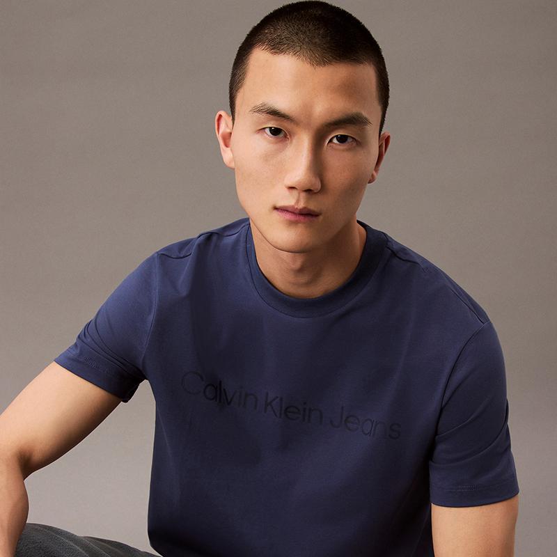 Calvin Klein T Shirts Men's Crew Neck Moderate Straight Fit 4RAB810