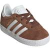 adidas Gazelle Удобная застежка EL I Подержанные Коричневые Детские Кроссовки Облачно-Белый Золотистый-Металлик IH0360