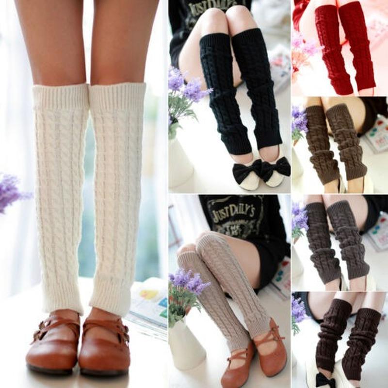 Женские вязаные носки, чулки выше колена, гетры, длинные сапоги