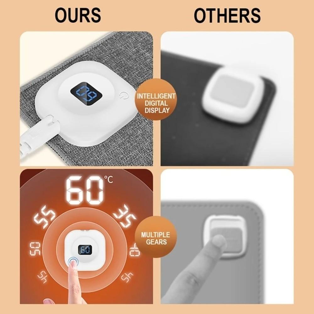 Подарки Нагревательный коврик для мыши с вилкой ЕС с цифровым дисплеем Очень большой нагреваемый настольный коврик Водонепроницаемый Быстрый нагрев Офисный настольный коврик