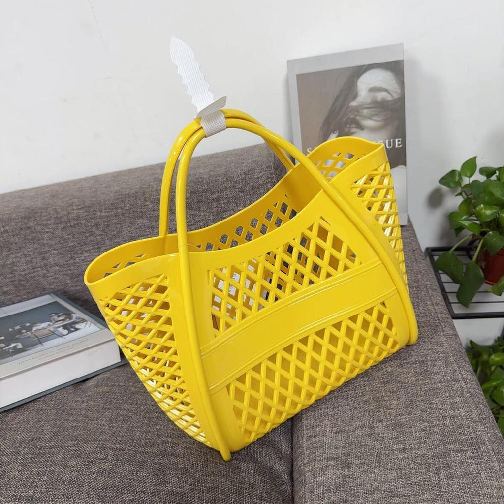 Сумочка из силиконового желе: Полая конструкция, многоцелевое использование: для покупок, пикников, пляжа, ванны и овощей.