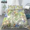 Домашняя жизнь Роскошь 3D Деньги Печать 2/3 шт Удобный Пододеяльник Наволочка Постельное белье Комплекты Queen и King Размер EU/US/AU