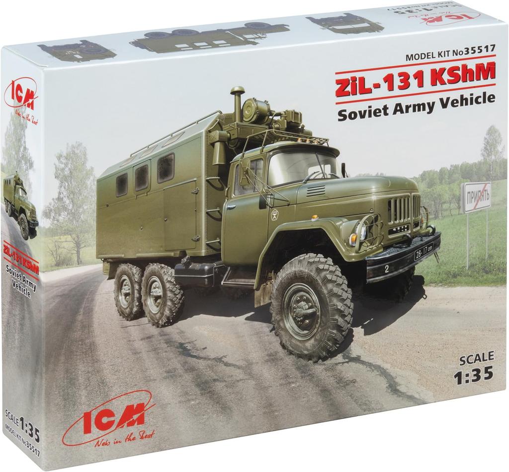 ICM Soviet KShM Command Vehicle Plastic Model 1/35 ZiL-131