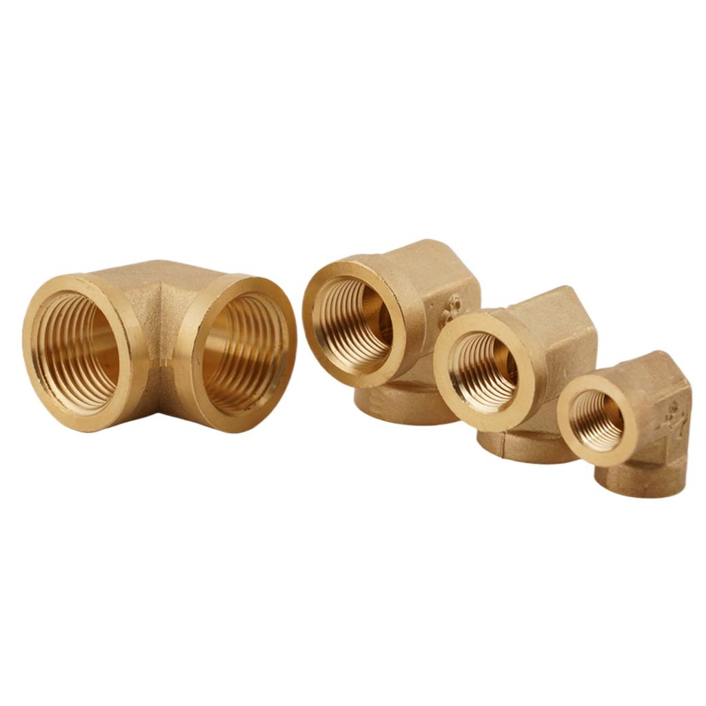 1/8" 1/4" 3/8" 1/2" NPT Внутренняя Равнопроходная Угольник 90 Градусов Латунный Трубопроводный Фитинг Соединитель 150C 357 PSI Вода Газ Масло Блок