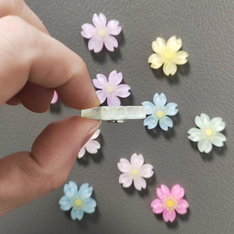 6 шт. Милые магниты на холодильник в виде цветков сакуры, магниты для записок, подарки, наклейка с магнитом для дома, декор для холодильника