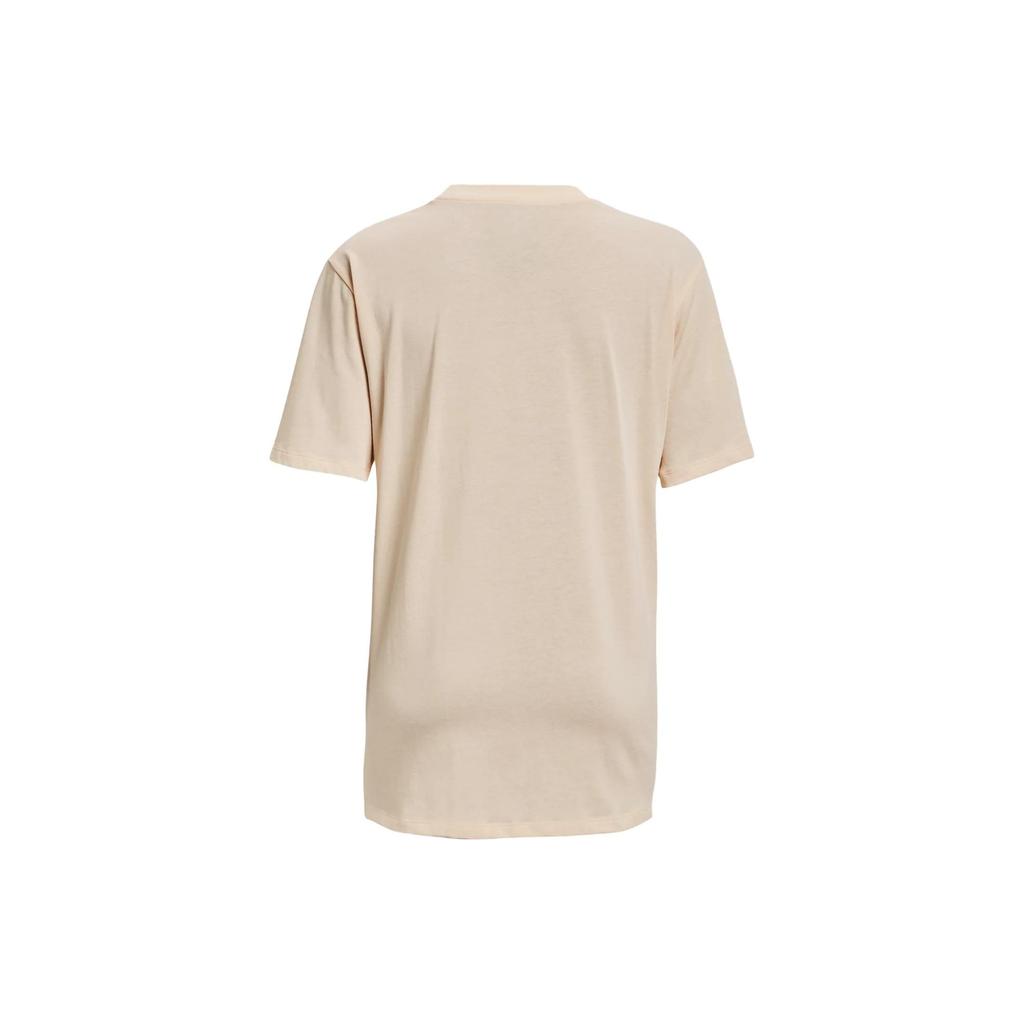 Under Armour Project Rock Printed Blend Crew Neck T-Shirt Women Tops Puff-Pink 1377449-804