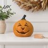 Simulated Pumpkin Light Halloween Creepy Light, Jack-O-Lantern Decoration, Scary Indoor Outdoor Hollow Lamp for Holiday Parties Smiling Night