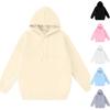 Women's Fashion Solid Color Casual Hooded Loose All-match Sweatshirt