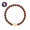 Bracelet - - 6-7 Mm Chocolate Freshwater Cultured Pearls - 9 Carat Yellow Gold - AAA+ Quality