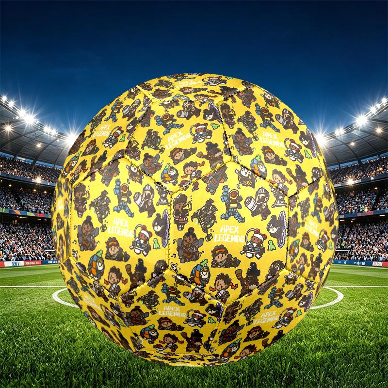 Apex Legends Print Size 5 Soccer Ball, PU Wear Resistant Football for Match Training and Daily Practice, Birthday Gift for Soccer Fans