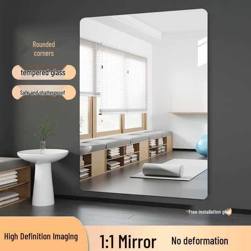 Brangdy Unbreakable Tempered Glass Wall Mirror