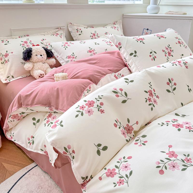 Стильный однотонный постельный комплект - 3 или 4 предмета, идеально подходит для общежитий (1,5 м/1,2 м)