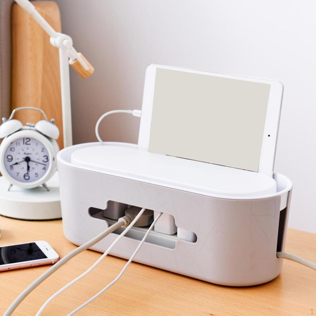 Коробка для организации кабелей Органайзер для сетевых фильтров 32x13x11см Легкий аксессуар Универсальный с телефоном