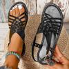 Sandals for Women, Spring and Summer Fashion, Flat Heel, Round Toe, Exposed Toe, Beach Buckle, Women's Shoes In Stock