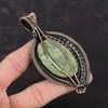 Унакитовый кулон Кулон из драгоценного камня, обернутый медной проволокой Дизайнерский кулон Элегантные украшения Кулон ручной работы Украшения, обернутые медной проволокой Свадебный подарок