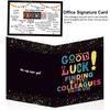 Foldable Farewell Card Coworker Retirement Dimission Colleagues Goodbye Signature Card Thick Paperboard Greeting Card Party Going Away Gift