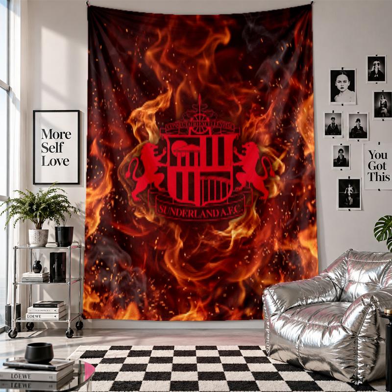 Sunderland Football Wall Tapestry Home Decor Wall Hanging Cloth for Bedroom Living Room Background