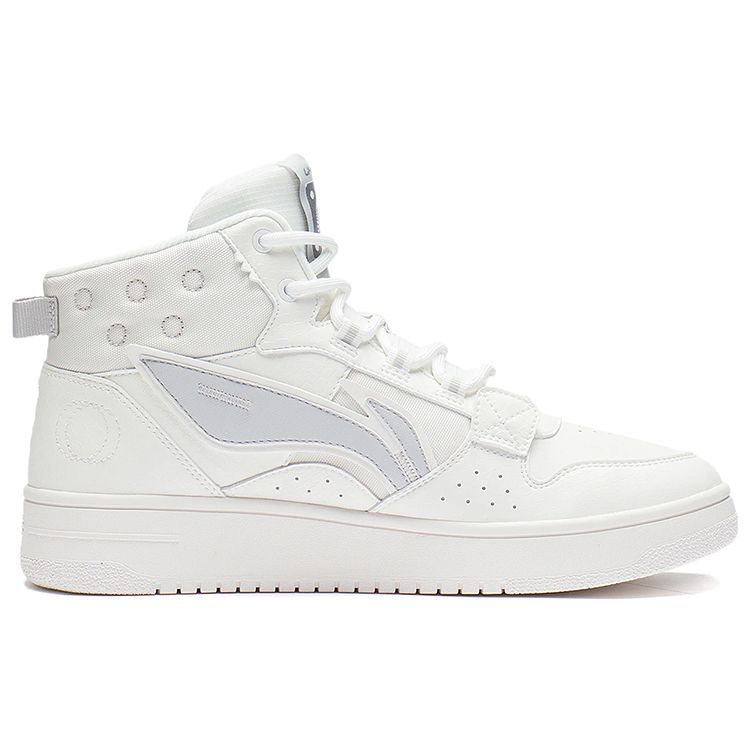 Li Ning Shan Yuan высокие скейт-кеды мужские кроссовки облачно-белые AGCS241-3