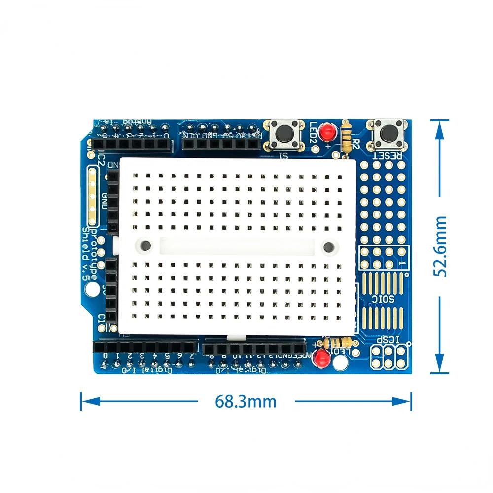 Smart Electronics UNO Proto Shield Prototype Expansion Board With SYB-170 Mini Breadboard Based For Arduino UNO ProtoShield DIY