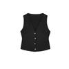 Textured Sleeveless Cardigan Vest Tops 5039277 Straight-leg Loose Comfort and Casual Pants 5039278