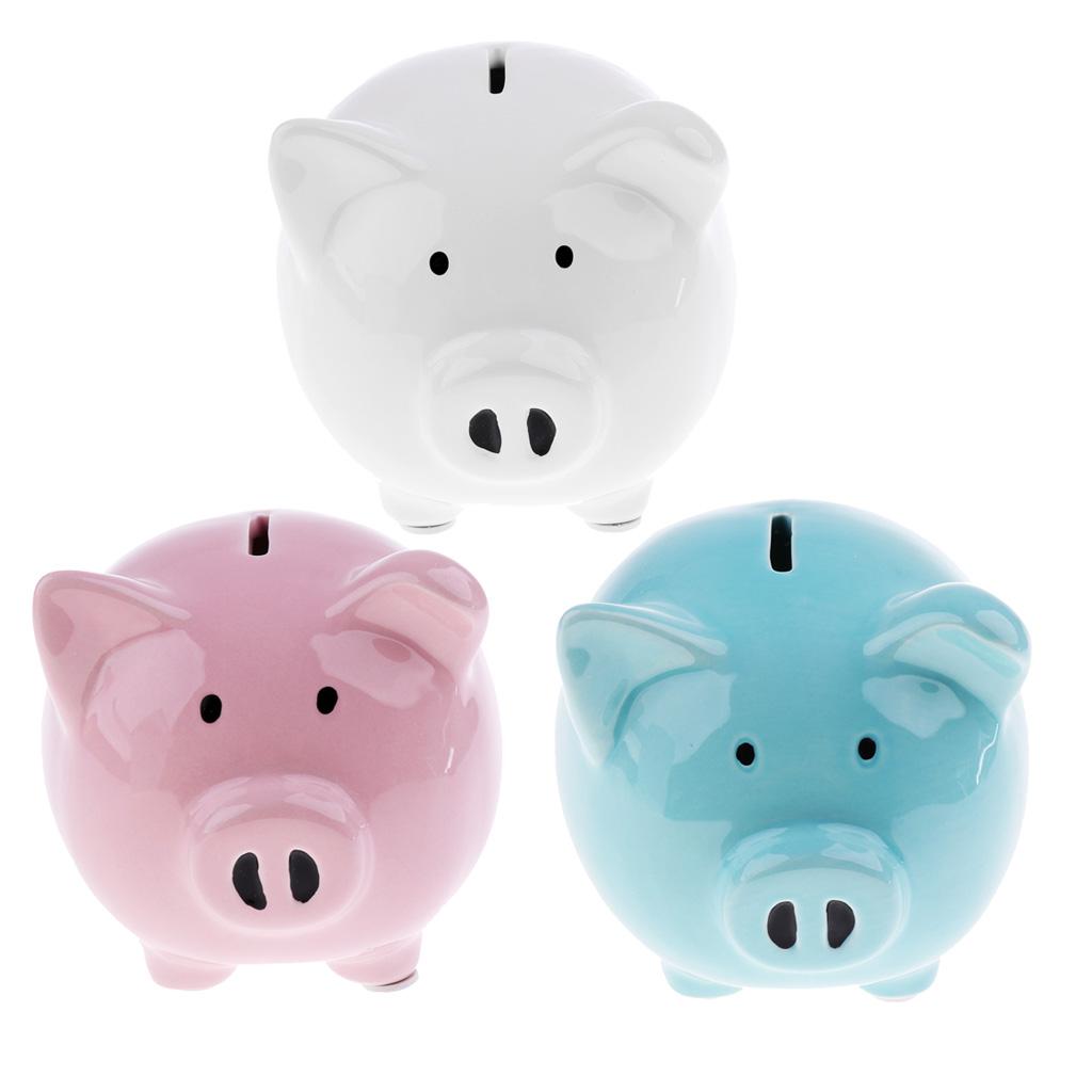 Classic Ceramic Kids Money Box Piggy Bank for Child Savings Coins Holder Medium Size Nursery
