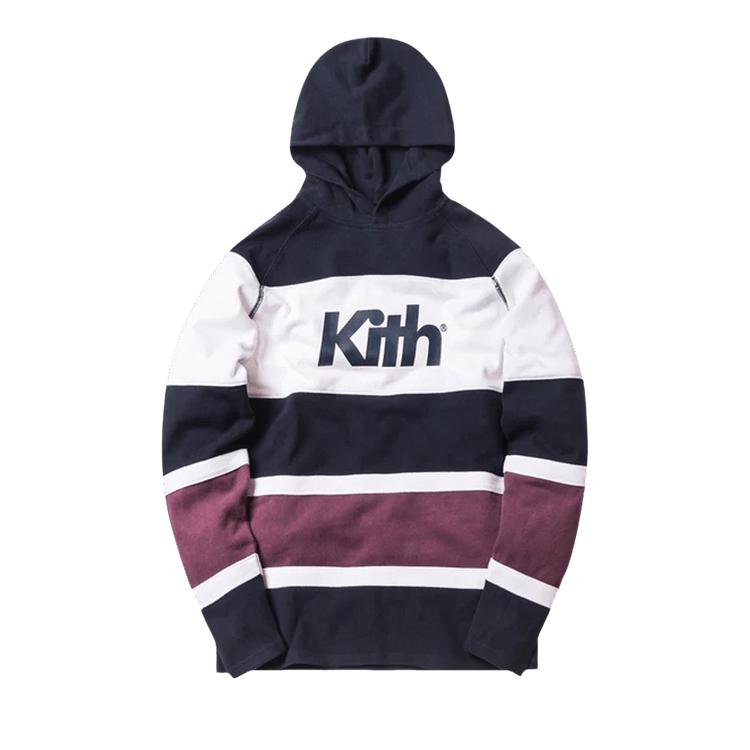 Kith Худи с панелями Delk Темно-синий Мужские Топы Синий 0725-1SS180106DPH-NAVY