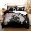 Japanese Samurai Bedding Set Soft Duvet Cover Set Men Teen Bedroom Single Double King Size Duvet Cover Pillowcase Boy Gift