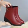 Женские ботильоны на танкетке, осенне-зимние ботинки из мягкой кожи, удобные ботинки мартин, бархатные кожаные туфли на среднем каблуке, женские ботинки