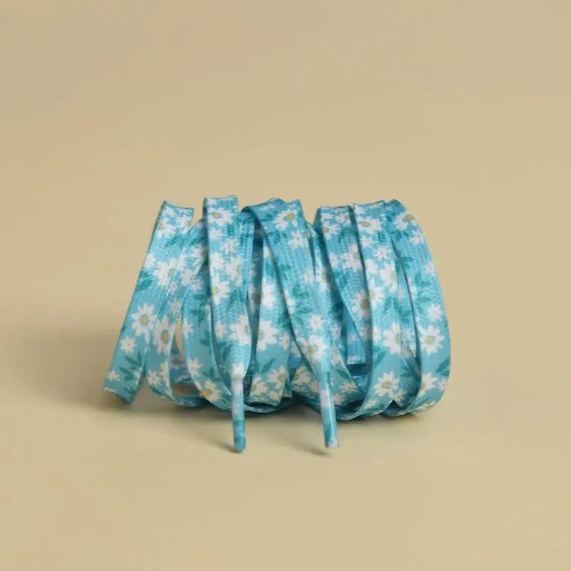 1 Pair Flat Shoes Printed Shoelaces Little White Shoes Shoelace Canvas Shoes Casual Shoelaces Length 80/100/120/140/160cm