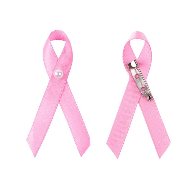 Набор из 200 брошей-булавок с лентами, красивые дизайны, розовая лента, эмалевая булавка, значки для информирования о здоровье и осведомленности о раке молочной железы