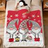 fashion art Cute Christmas gnomes Flannel soft warm plush blanket for sofa living room pet hogar bedroom gift home Car portable