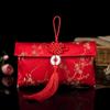 Year of the Horse Silk Brocade Red Envelopes with Hot Stamping Embroidery for Weddings and New Year