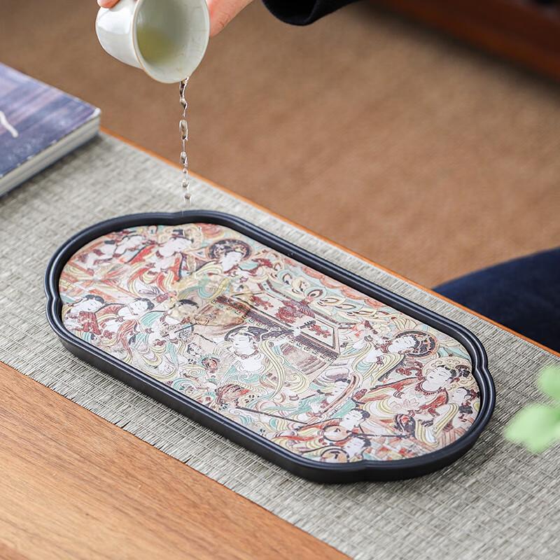Чайный поднос в китайском стиле из керамики Чжиняньхуа