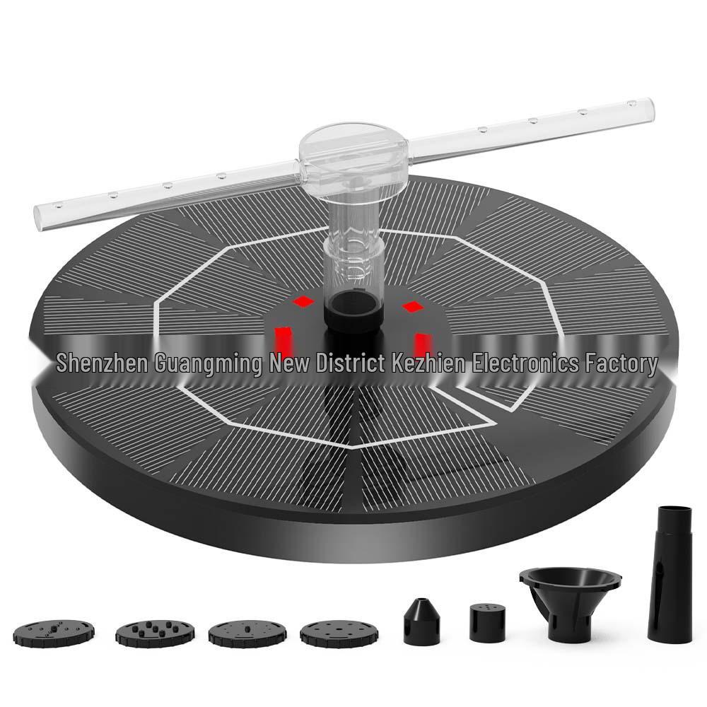 Плавающий солнечный фонтан с цветной подсветкой и автоматическим распылением воды для прудов с рыбами