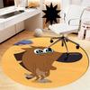 Zig & Sharko Printed Round Rug Carpet Chair Rug Area Rug Entryway Doormats,for Office Chair Living Room Bedroom Kitchen Room.