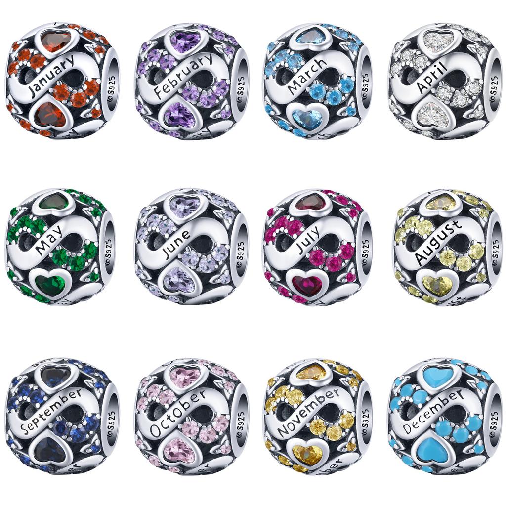 Декабрьский камень рождения Бижутерия из бусин Серебро S925 Созвездие Переводная бусина Bsc508