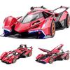 1/32 Toy Cars Lambo V12 Race Car Toys Model Die-cast Pull Back Model with Sound and Light Toy Vehicle for 3+Year Old Boys Festival Gift Car